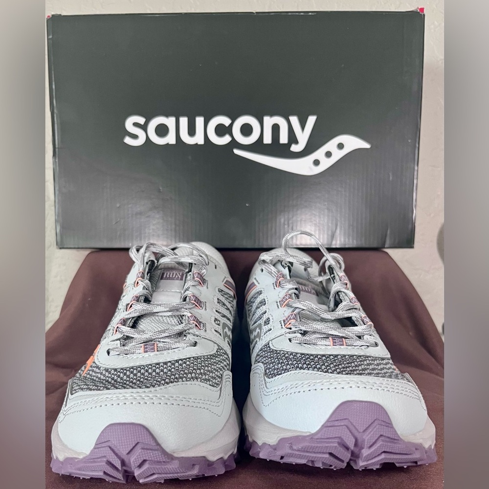 Saucony Women's Trail Shoes - Gray and Lavender